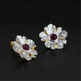 Original-Handmade-silver-Peony-Flower-fine-jewelry (1)